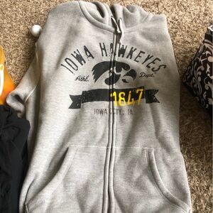 Iowa Hawkeye J.America vintage zip up hoodie fleece lined.  XXL like new